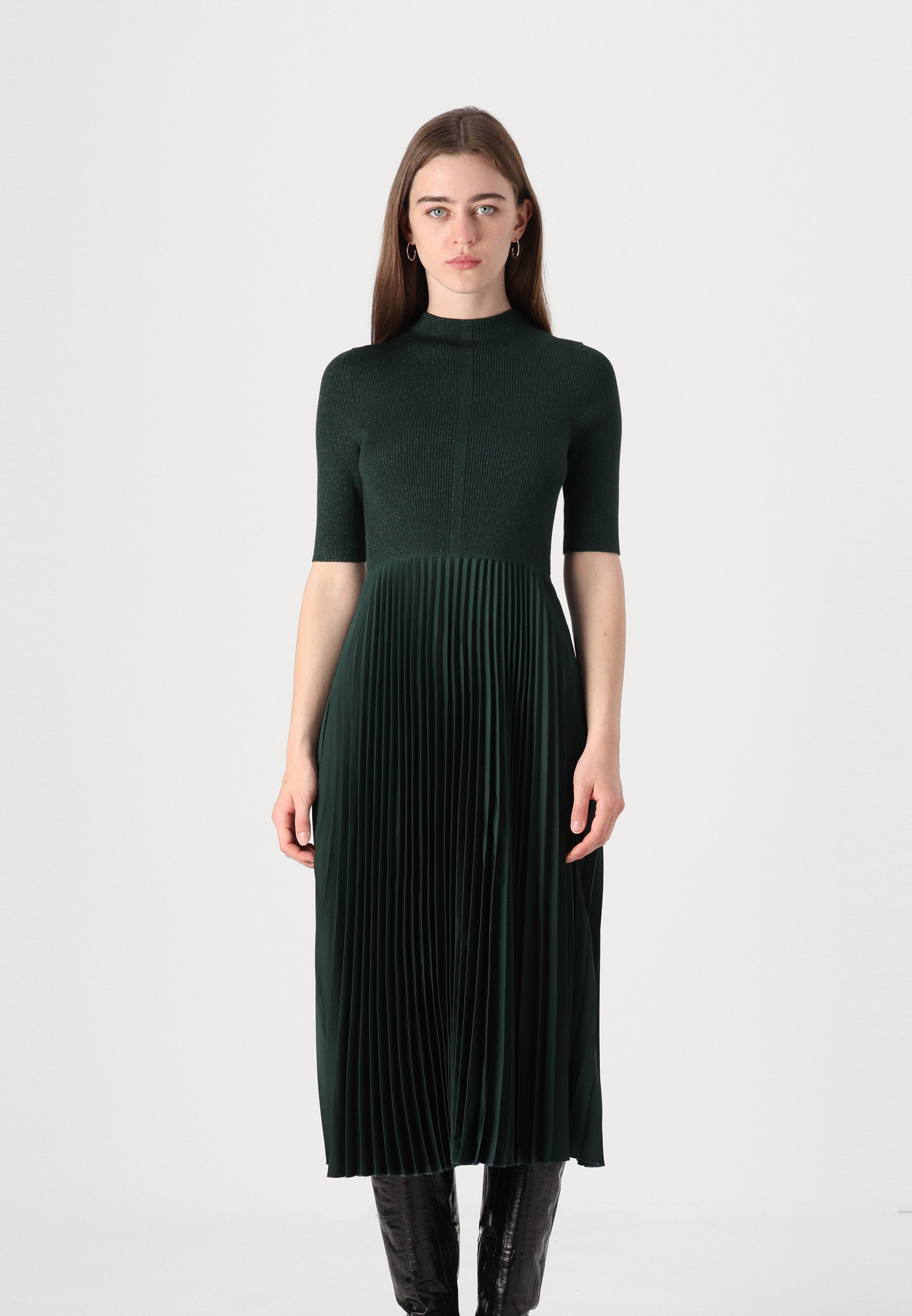 slim fit dress slacks Wren Green Sequin Midi Dress with Beaded Tassels  Frock and Frill