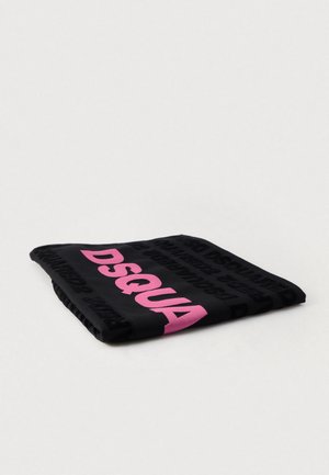 SUNSET CHASER LOGO BEACH TOWEL - Strandhåndklæde - black/fuxia
