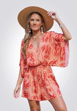 Cupshe TROPICAL PARADISE CHIC ROMPER - Jumpsuit - light red