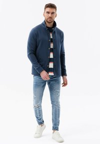 Ombre BUTTON-DOWN WITH  - Felpa con zip - navy