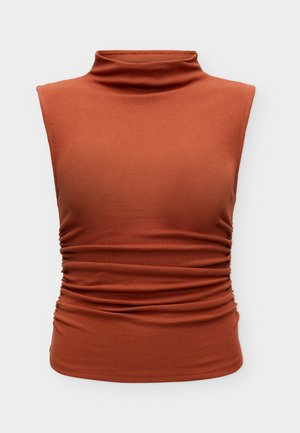 Gina Tricot, FUNNEL NECK TOP - Топ - arabian spice