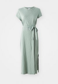 BELTED MIDI TEE DRESS - Jersey dress - gasoline green