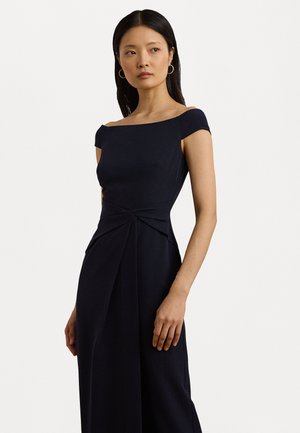 Lauren Ralph Lauren Petite CREPE OFF THE SHOULDER GOWN - Iltapuku - lighthouse navy