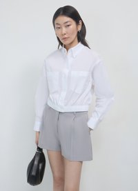 Calliope CROP ELASTICO - Hemdbluse - bianco ottico