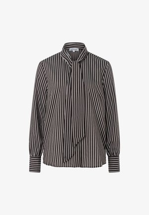 More & More, MORE & MORE KLASSISCHE STREIFENBLUSE, SCHLUPPE - Hemdbluse - espresso brown white woven blouse stripe