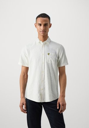 Lyle & Scott TEXTURED SHORT SLEEVE  - Krekls - chalk