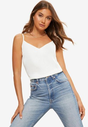 STRAPPY SLEEVELESS - REGULAR FIT - Undertrøjer - ivory white