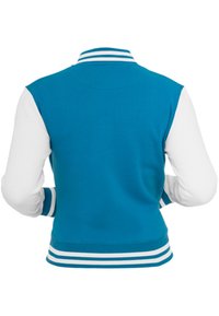 Urban Classics LADIES 2-TONE COLLEGE SWEATJACKET - Bomber jakna - turquoise,whit