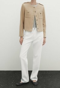 Massimo Dutti Lichte jas - beige