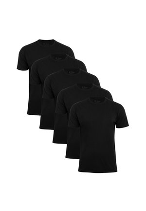 5ER PACK O NECK TEE - Basic T-shirt - schwarz