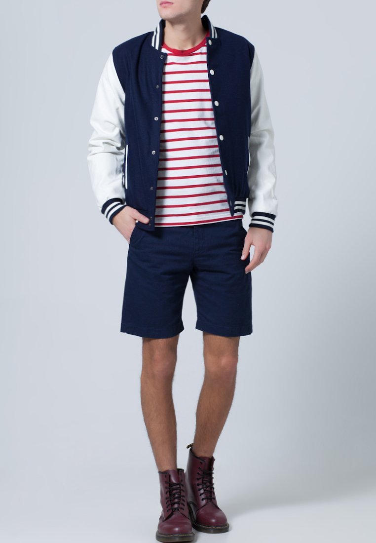 Urban Classics - OLDSCHOOL COLLEGE - Blouson Bomber - navy/white, Agrandir