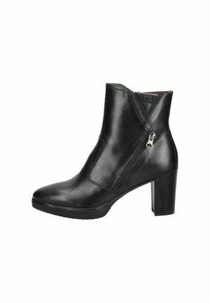 NeroGiardini, STIEFELETTE - Enkellaarsjes met plateauzool - nero