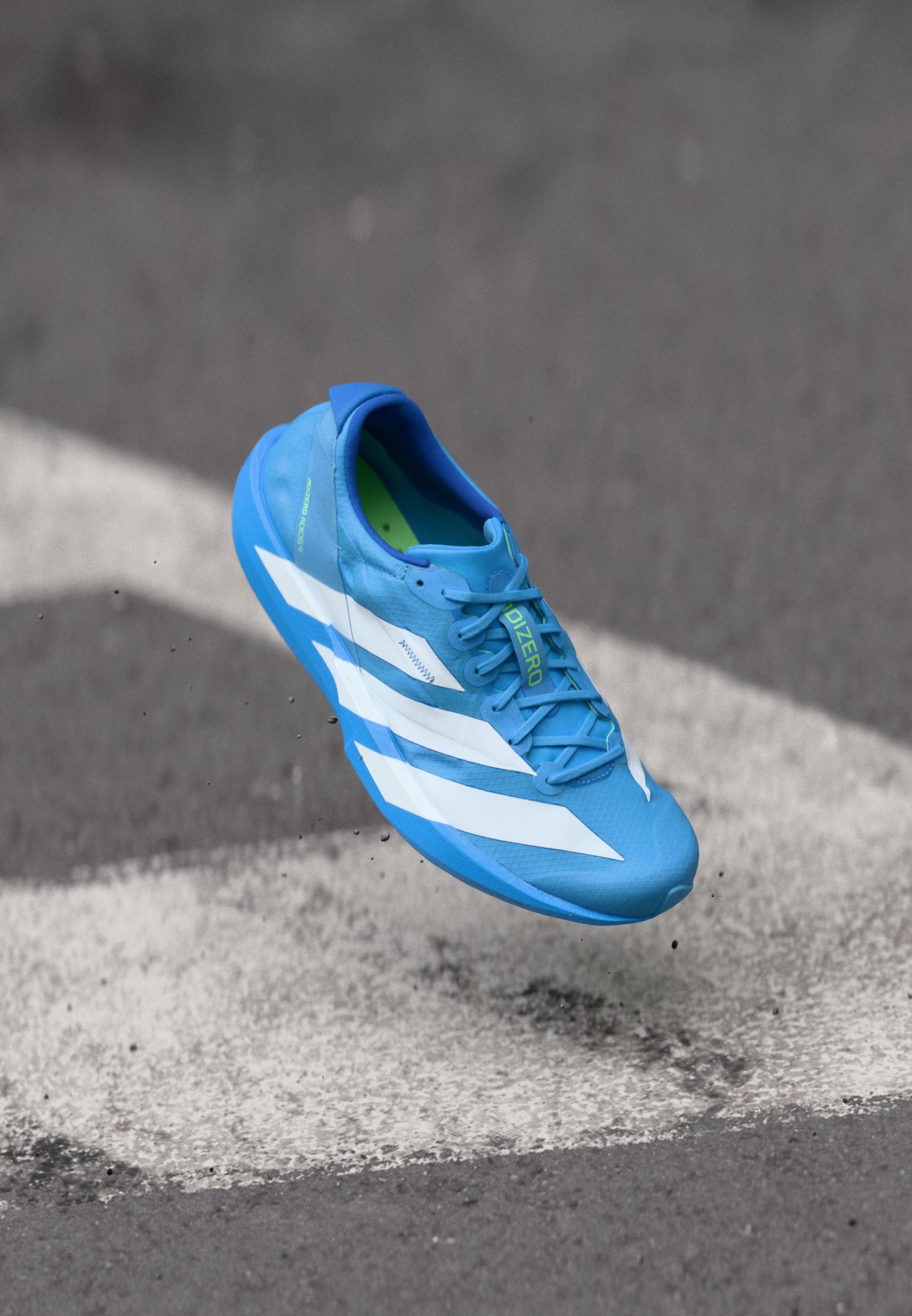 adidas Performance ADIZERO ADIOS 9 - Road running shoes - blue  burst/footwear white/lime burst/blue - Zalando.ie