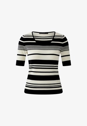 Oui, PULLOVER - T-shirt imprimé - black offwhite