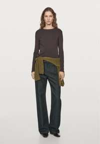 Massimo Dutti MELANGE - Longsleeve - dark brown