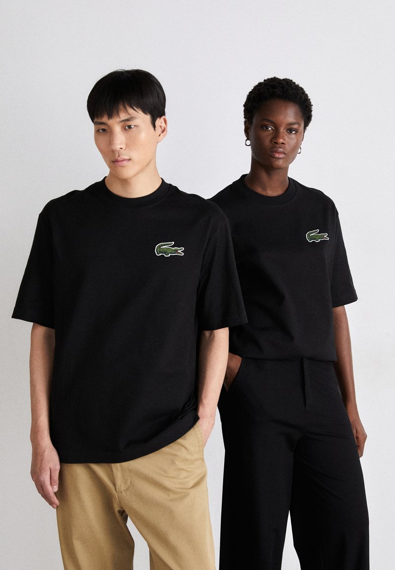 Lacoste CROC UNISEX - T-shirt basic - noir