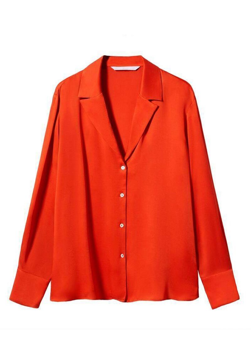Mango Overhemdblouse koraalrood Mango Overhemdblouse koraalrood
