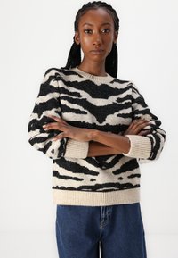 ONLY ONLAMBER O NECK - Pulóver - oatmeal