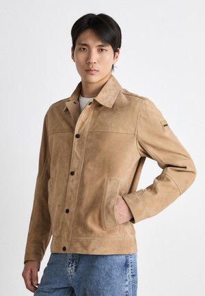 JOMISTER - Chaqueta de cuero - open brown