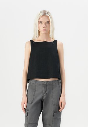 GAP SQUARE NECK TANK - Blouse - black