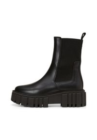 CHRISTEL - Enkellaarsjes met plateauzool - black