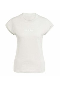 adidas Performance ESSENTIALS LINEAR - T-shirt basic - alumina white