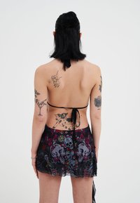 Ed Hardy WOMENS SKULL AND FLOWERS HALTER NECK MINI - Day dress - black -  Zalando