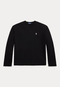 COTTON JERSEY LONG SLEEVE T-SHIRT  - Pitkähihainen paita - black
