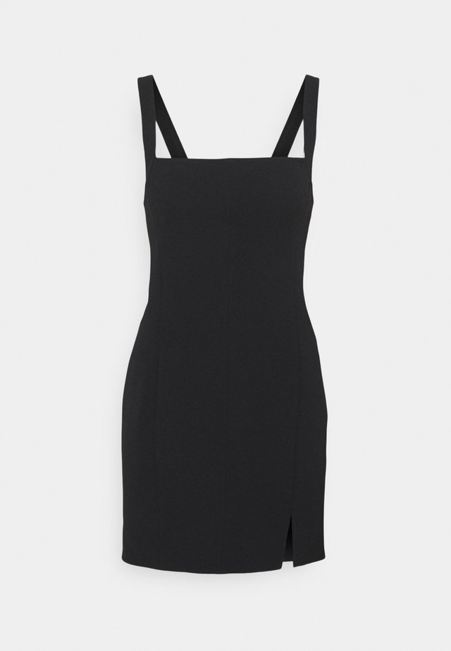 CLASPED MINI DRESS - Juhlamekko - black
