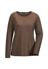 RINGEL - T-shirt à manches longues - black   milk coffee   striped