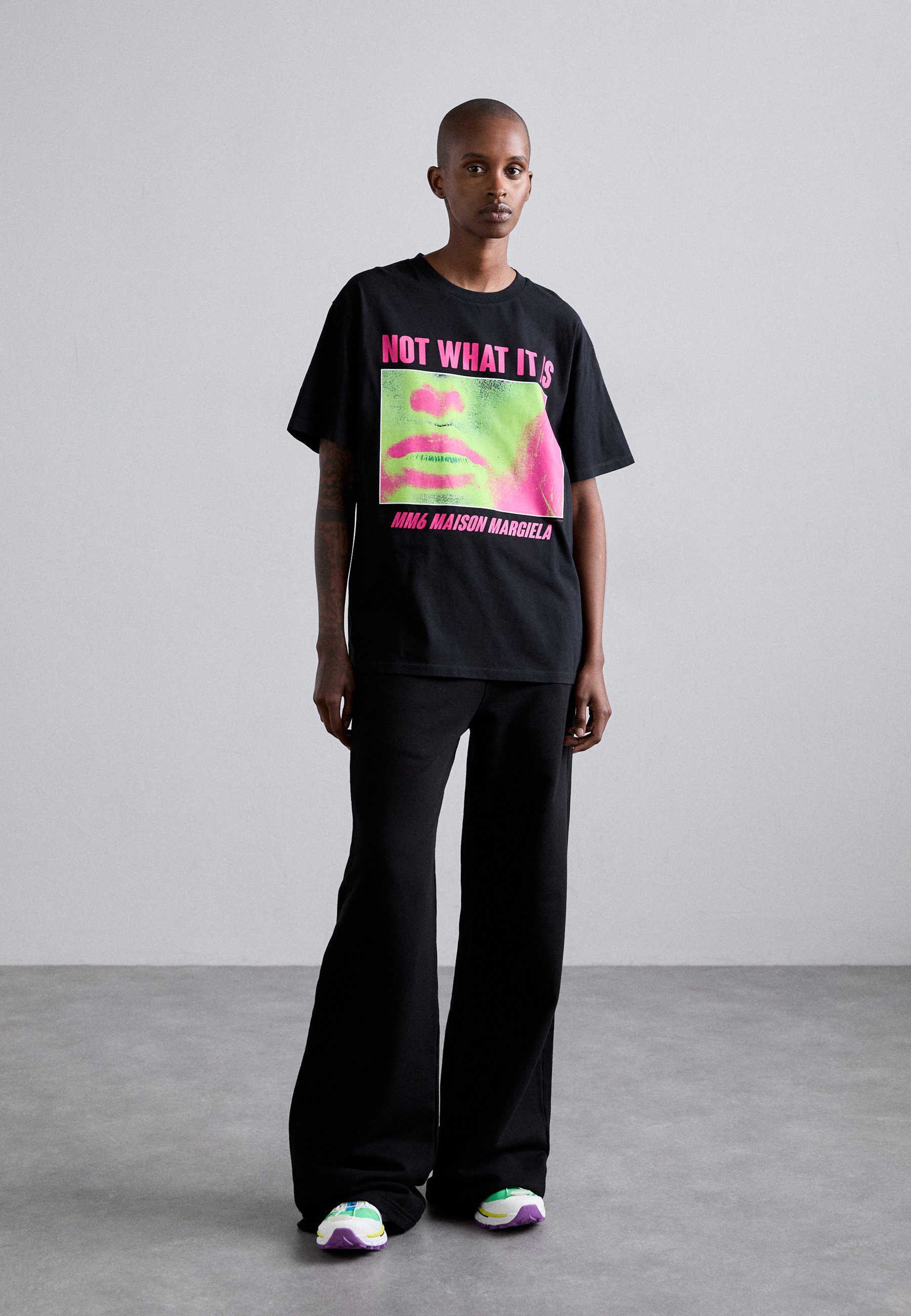 MM6 Maison Margiela - T-shirt z nadrukiem/czarny - Zalando.pl