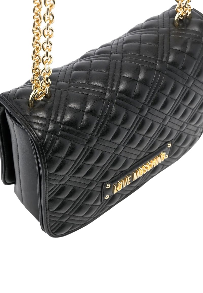 Borsa a tracolla con catena Shiny Quilted Nero NERO Love Moschino