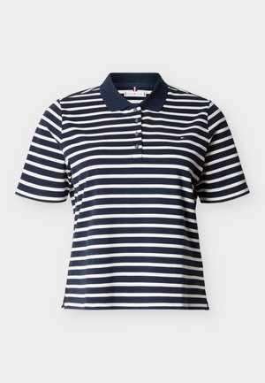 Tommy Hilfiger Curve, CURVE 1985 REGULAR FIT PIQUE POLO SHIRT - Poloshirt - dark night/ecru