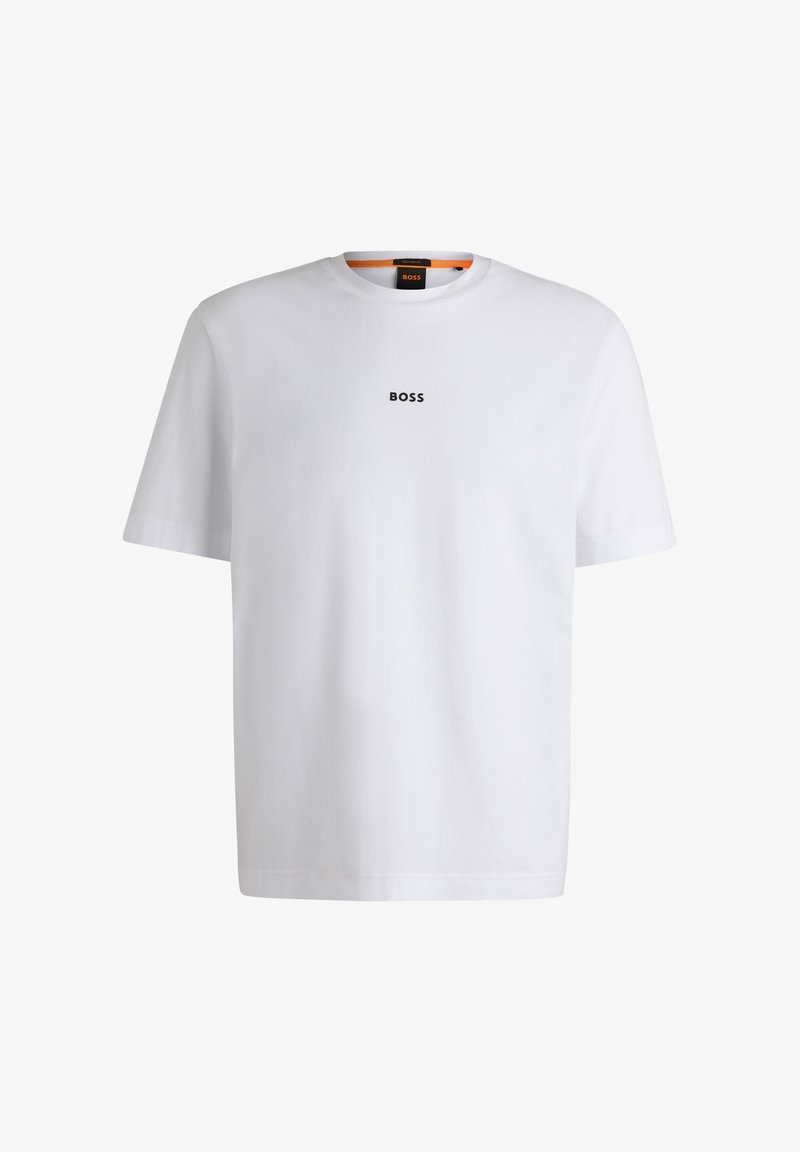 Mens Tshirt Hugo Boss T Shirt Wit BOSS TCHUP Basic T-shirt White