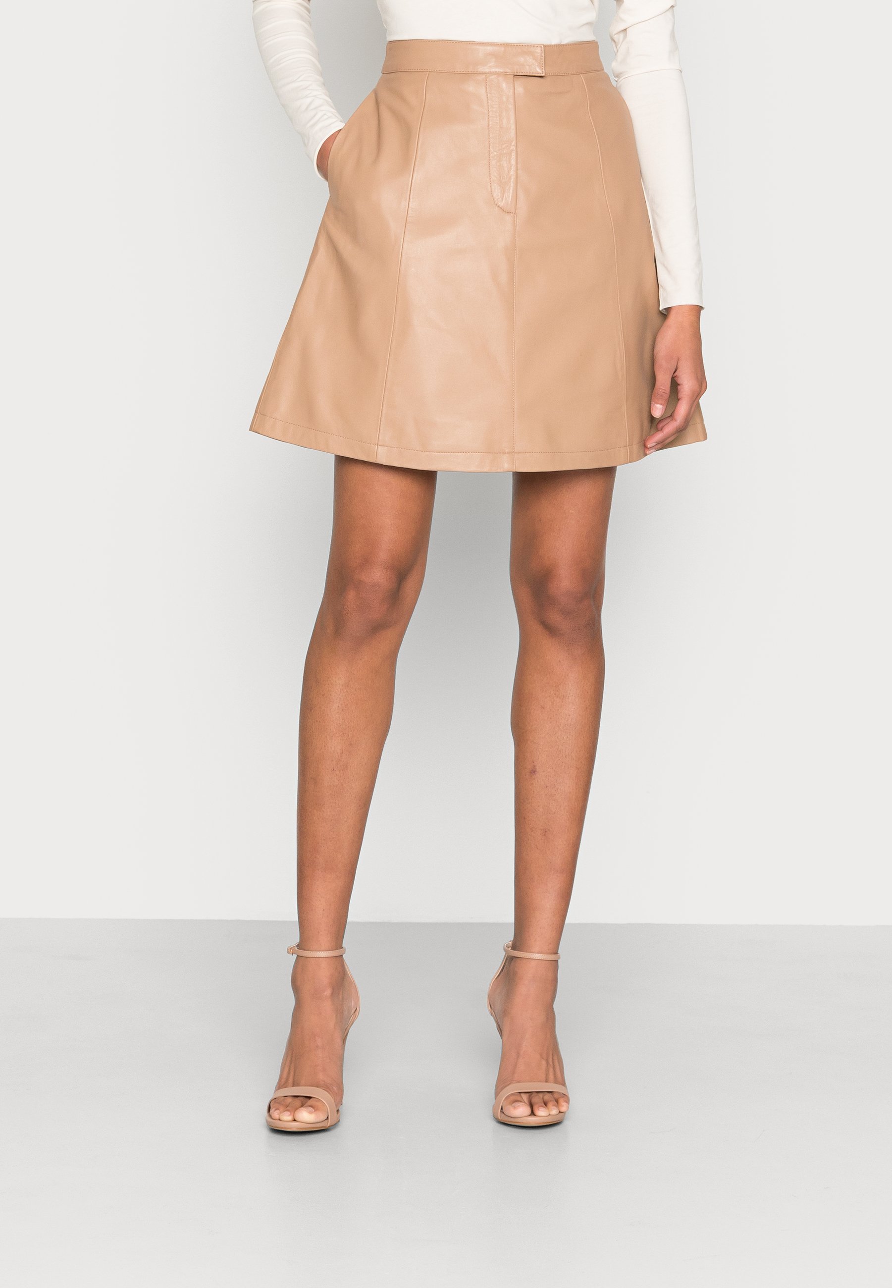 ibi leather skirt selected femme