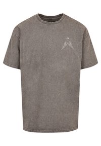 MJ Gonzales HIGHER THAN HEAVEN ACID WASHED HEAVY OVER - T-shirts print - asphalt