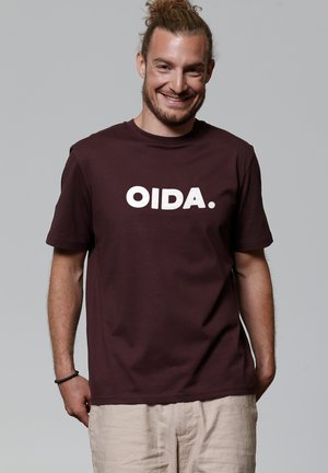 OIDA - Print T-shirt - red brown