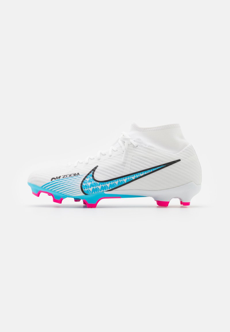 Nike Performance MERCURIAL 9 ACADEMY FG/MG Botas de fútbol con tacos white/baltic blue/pink