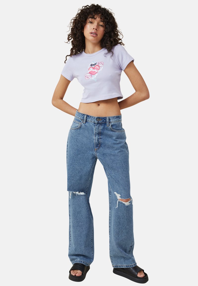 Cotton On T-shirt print paars