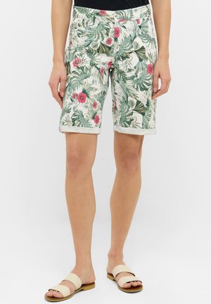BERMUDA - Denimové šortky - jade green