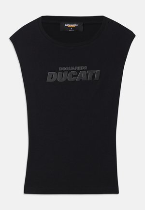 DUCATI TEE - Potiskana majica - black