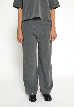 LESLIE  - Nohavice - dark grey print