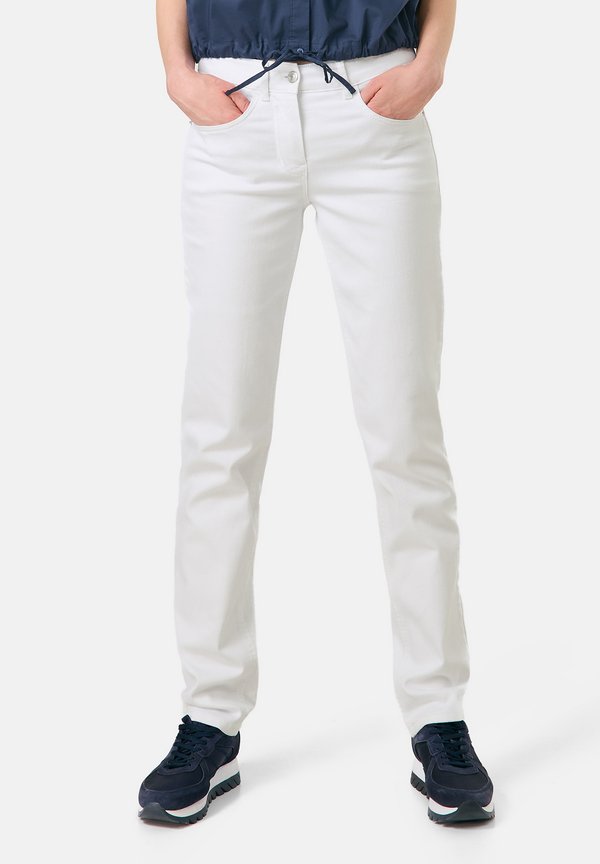 LANG POCKET KURZGRÖSSE - Jeans Slim Fit - weiß weiß