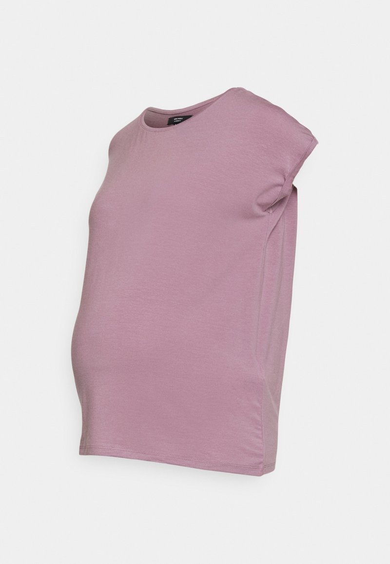 Vero Moda Maternity VMMAVA PLAIN - T-shirt básica - elderberry