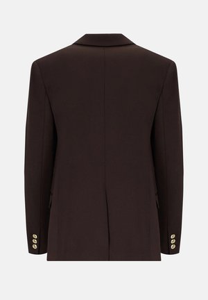 Elisabetta Franchi, ELISABETTA FRANCHI BROWN DOUBLE-BREASTED BLAZER - Blazer - brown