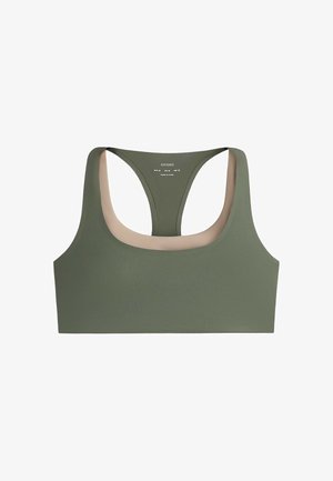 OYSHO, EVERMOVE MEDIUM-SUPPORT DOUBLE-EFFECT SPORTS BRA - Brassières de sport à maintien normal - khaki