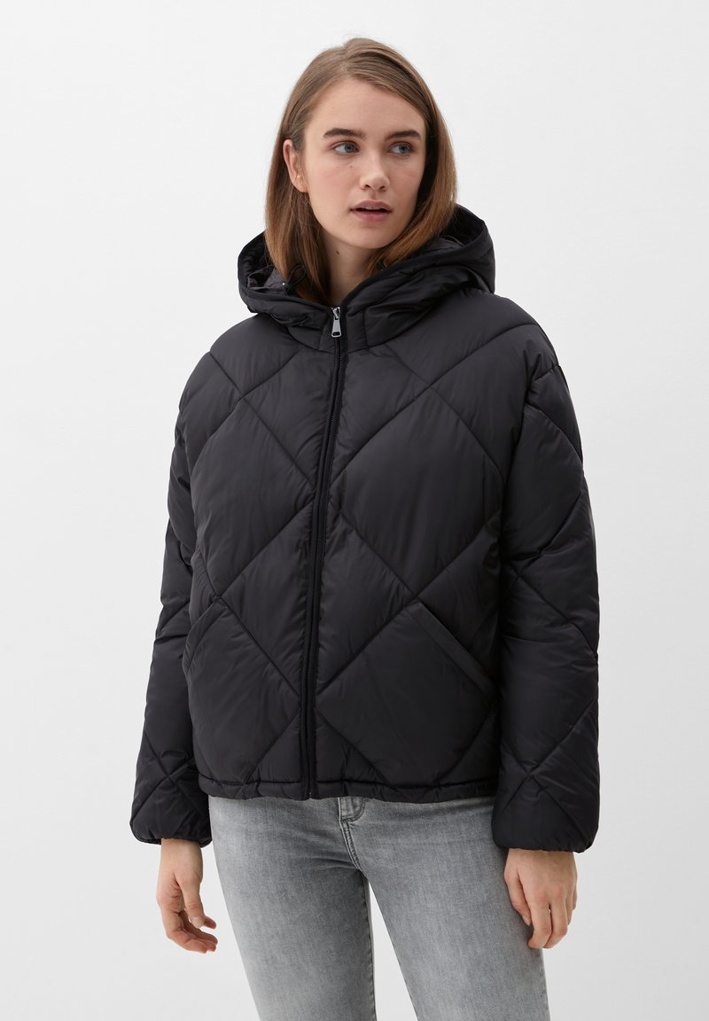 s.Oliver - MIT MODISCHER STEPPUNG - Winter jacket - black, Enlarge