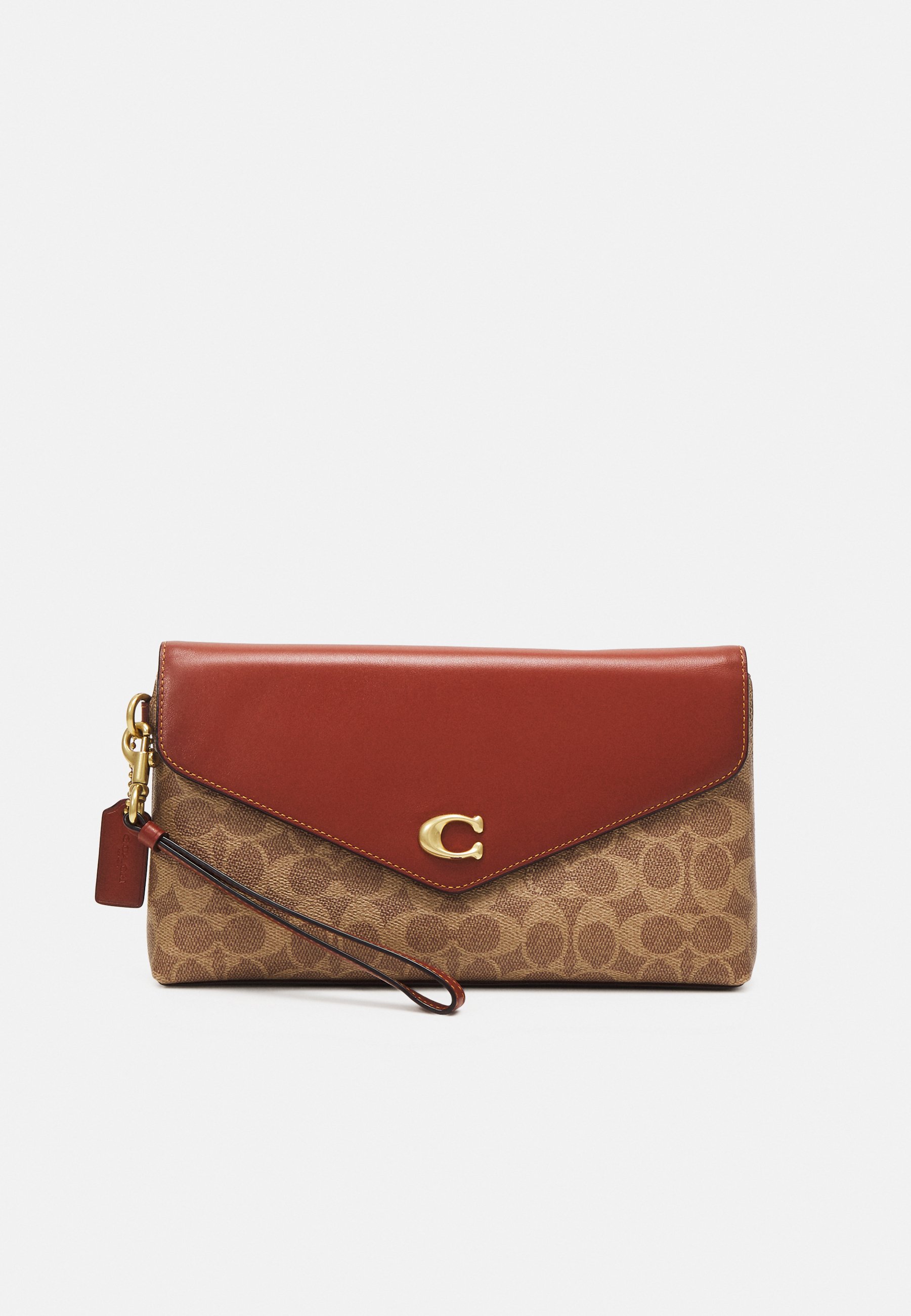 Coach signature wristlet brown Clearance