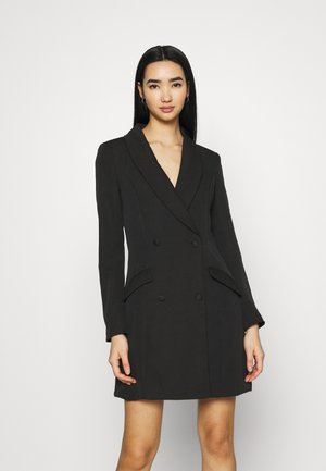 BUTTON SIDE BLAZER DRESS - Etui-jurk - black