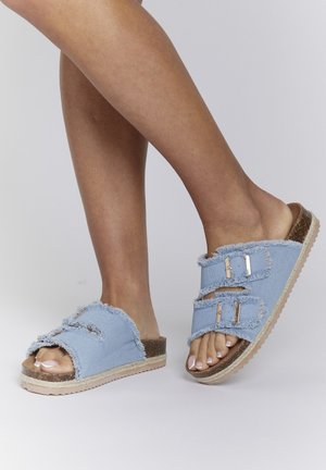 South Beach DOUBLE BUCKLE - Mules - blue